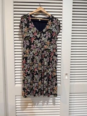 Garnet Hill Marina Crepe Dress